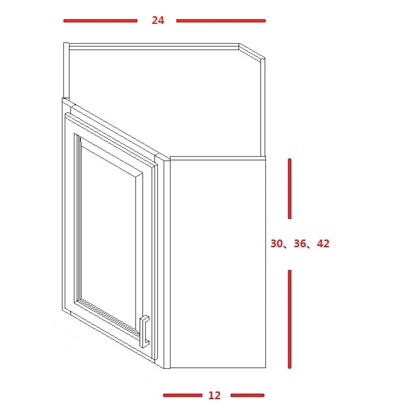 Wall Diagonal Cabinets
